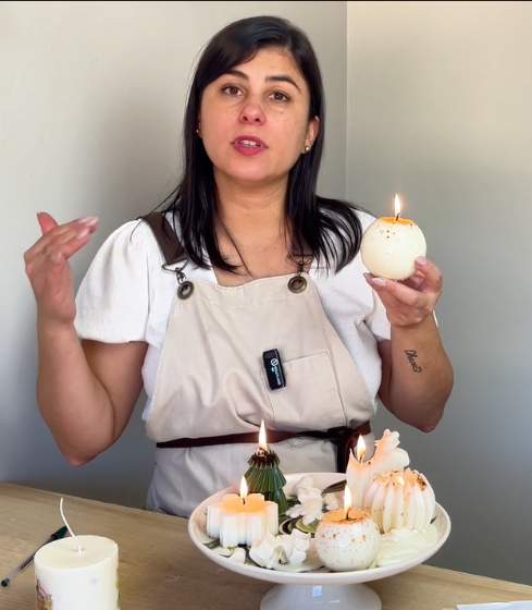 Teste de pavio vela de molde