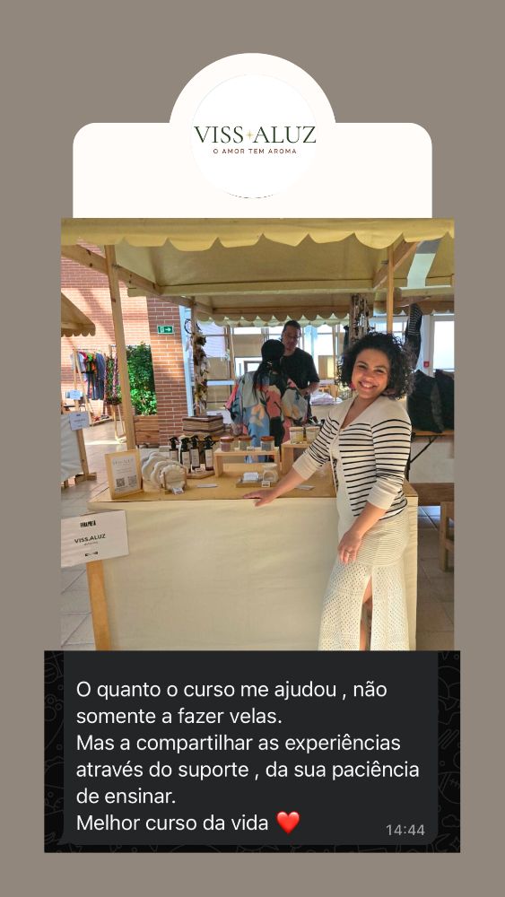 Depoimento de aluna · Viss.Aluz, o amor tem aroma