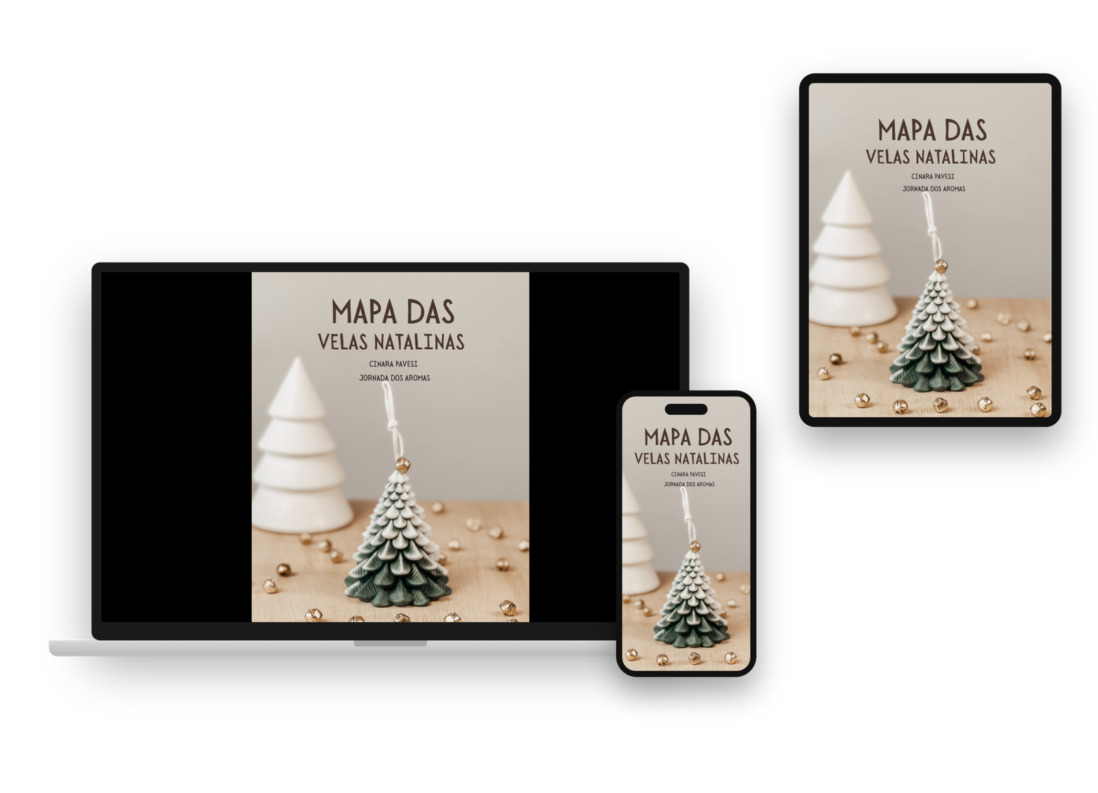 Ebook com 8 receitas de velas natalinas